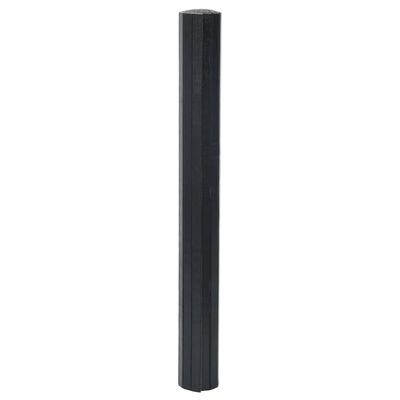 vidaXL Preproga pravokotna črna 70x100 cm bambus