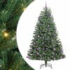 vidaXL Umetno Zložljivo Božično Drevo Zelena 240 cm PVC in kovina