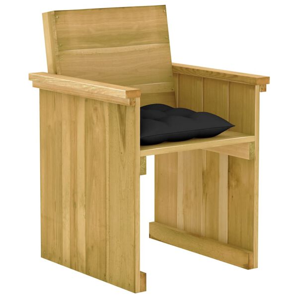 vidaXL Vrtna jedilna garnitura 5-delna z blazinami impreg. borovina