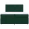 vidaXL Box spring postelja z vzmetnico temno zelena 200x200 cm žamet