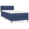 vidaXL Box spring postelja z vzmetnico modra 80x200 cm blago