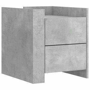 vidaXL Nočna omarica betonsko siva 45x50x50 cm inženirski les