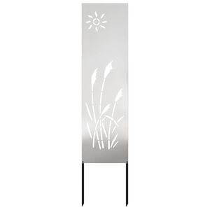 vidaXL Zaslon za zasebnost v vrtu srebrna 32 x 140 cm Nerjaveče jeklo