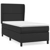 vidaXL Box spring postelja z vzmetnico črn 100x200 cm umetno usnje
