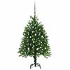vidaXL Umetna osvetljena novoletna jelka z bunkicami 120 cm zelena