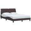 vidaXL Posteljni okvir brez vzmetnice temno rjav 120x200 cm blago