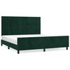 vidaXL Posteljni okvir z vzglavjem temno zelen 180x200 cm žamet
