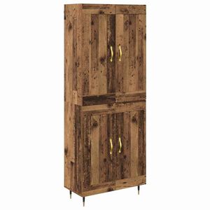 vidaXL Visok predalnik Star les 69,5 x 34 x 90 cm Inženirski les