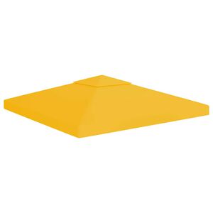 vidaXL Streha za paviljon 2-delna 310 g/m&sup2; 3x3 m rumena