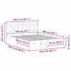 vidaXL Konstrukcija postelje Rjava 160 x 200 cm Masivno borovo les