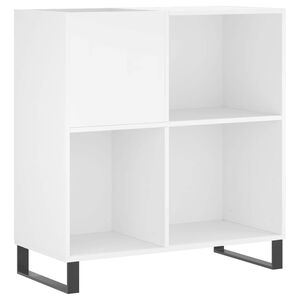 vidaXL Omarica za gramofonske plo&scaron;če bela 84,5x38x89 cm inženirski les