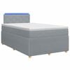 vidaXL Postelja boxspring z vzmetnico Svetlo siva 120 x 190 cm Blago