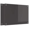 vidaXL Zaščita za kuhinjo 2 pcs Temno siva 70 x 50 cm kaljeno steklo