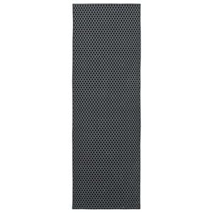 vidaXL Preproga runner ORIZ 1150 gsm Črn mrežast vzorec