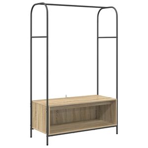 vidaXL Stojalo za oblačila Rjav hrast 100 x 44 x 160 cm Inženirski les