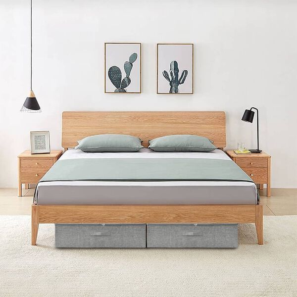 vidaXL Škatla za shranjevanje 2 kosa blago 70x40x18 cm siva