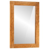 vidaXL Kopalniško ogledalo 50x70x2,5 cm trden akacijev les in steklo