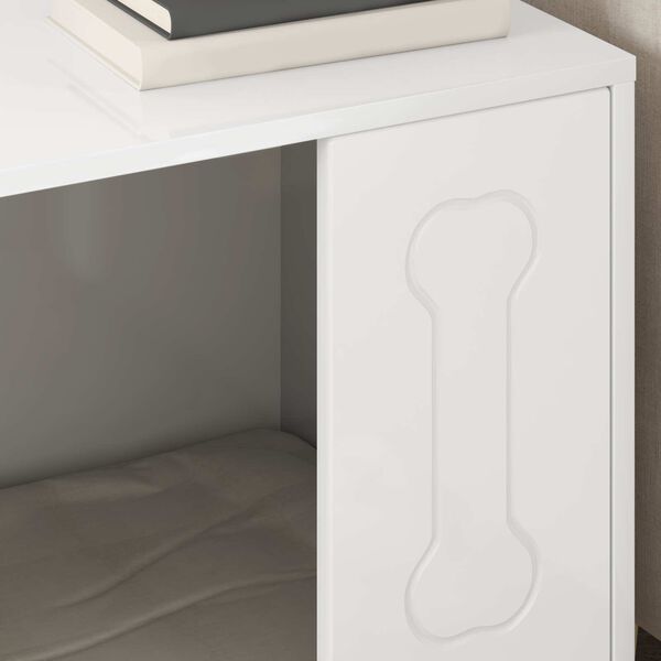 vidaXL Pasja hi&scaron;a Svetlo Belo 44 x 42 x 49 cm Konstruiran les