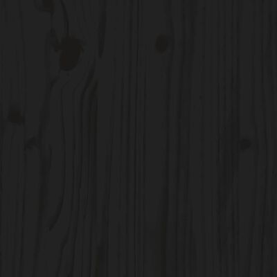 vidaXL Klubska mizica črna 80x55x40,5 cm trdna borovina