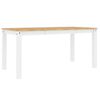 vidaXL Jedilna miza PANAMA bela 160x80x75 cm trdna borovina