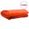 vidaXL Tarpaulin 650g / m&sup2; Oranžna 1,5 x 6 m Platno s PVC premazom