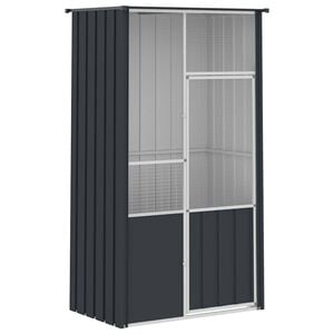 vidaXL Ptičja kletka antracit 115x78x200 cm pocinkano jeklo