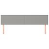 vidaXL Posteljno vzglavje 2 kosa svetlo sivo 90x5x78/88 cm blago