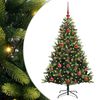 vidaXL Umjetna zložljiva božićna jelka 150 LED Zelena 120 cm PVC in PE