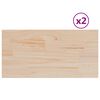 vidaXL Mizna plo&scaron;ča 2 kosa 90x45x1,7 cm pravokotna trdna borovina
