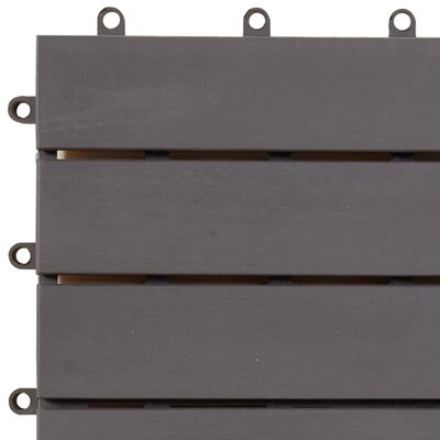vidaXL Talne plošče 10 kosov sive 30x30 cm trden akacijev les