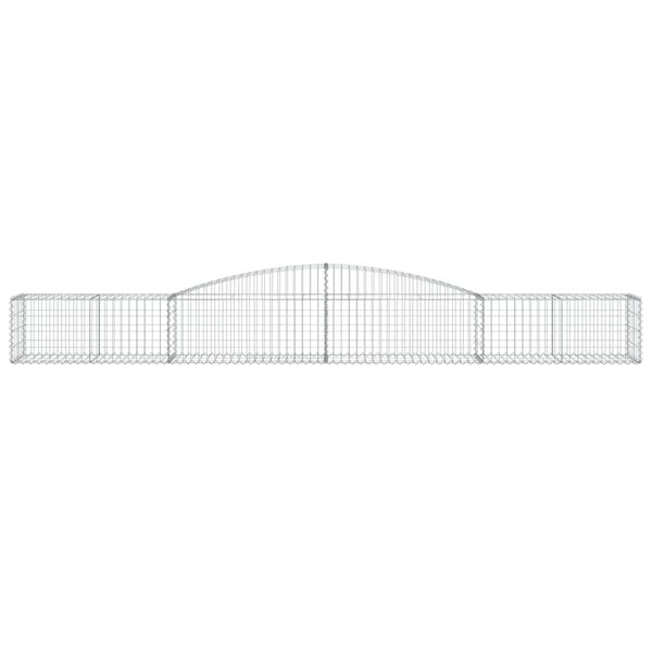 vidaXL Obokane gabion košare 5 kosa 400x50x40/60 cm pocinkano železo