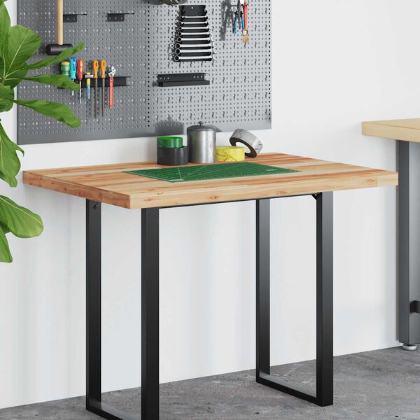 vidaXL Kopalni&scaron;ki pult oljni premaz 100x70x4 cm trden akacijev les