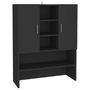 vidaXL Omara za pralni stroj črna 70,5x25,5x90 cm