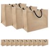 vidaXL Jutene torbe 50 Naravna in črna 42 x 33 x 19 cm 100% Tossa juta