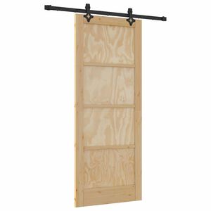 vidaXL Drsna vrata ORKDAL Rjava 83 x 202 cm Masivno borovo les