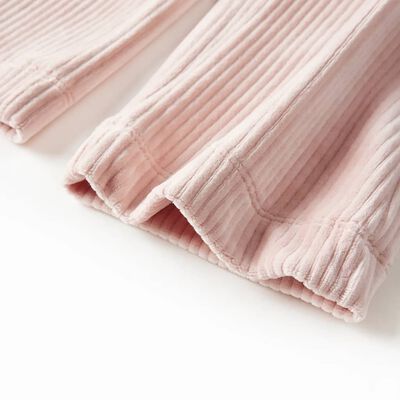 Otroške hlače rebrasti žamet svetlo roza 92