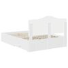 vidaXL Konstrukcija postelje Bela 140 x 190 cm Konstruiran les