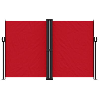 vidaXL Zložljiva stranska tenda rdeča 160x1200 cm