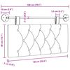 vidaXL Visoki naslon za glavo Temno siva 100 x 55 x 7 cm Žamet