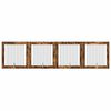 vidaXL Vrata za pse z stojali 4 pcs Dimljen hrast 100 x 100 cm