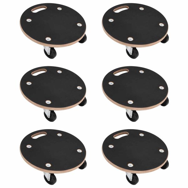 vidaXL Transportni Voziček 6 pcs Siva Vezani les