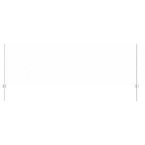 vidaXL Ograja s stebrom Srebrna