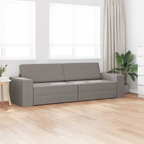 vidaXL Sofa postelja 200cm Taupe blago