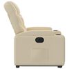 vidaXL Električni naslanjač s funkcijo vstajanja krem blago