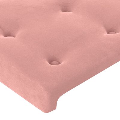 vidaXL Vzglavje z ušesi roza 147x23x118/128 cm žamet