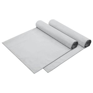 vidaXL Brisače za ležalnik 2 pcs Siva 210 x 75 cm