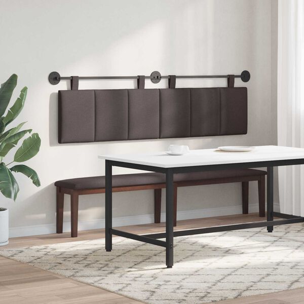 vidaXL Visoki naslon za glavo Temno rjava 170 x 55 x 5 cm blago