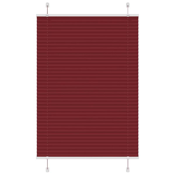 vidaXL Plisirana žaluzija Bordeaux Red 95x150 cm &Scaron;irina tkanine 94,4cm
