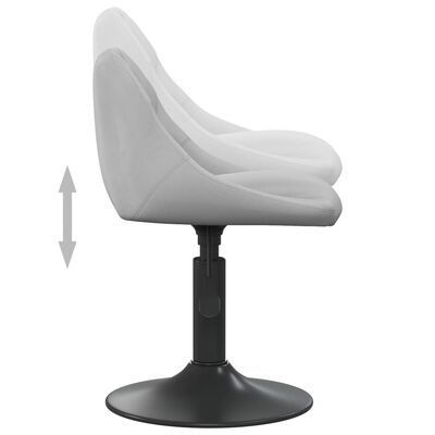 vidaXL Barski stolček svetlo siv žamet