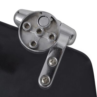 vidaXL Deska za WC školjko MDF počasno zapiranje preprost dizajn črna